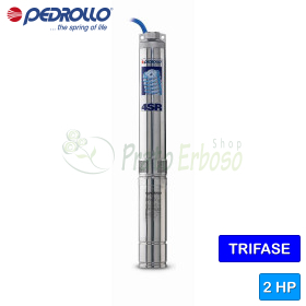 Pompe électrique submersible triphasée 4SR 8/9 S-PD - 2 CV