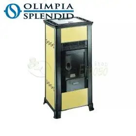 Vivapellets - Stufa a pellet da 8 Kw beige Olimpia Splendid - 1