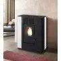 Estufa de pellets Nella blanca 9,4 kW - diseño elegante