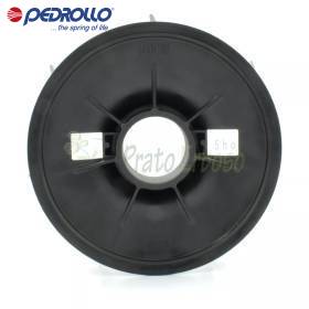 Ventola nera per elettropompa FAN-180 con foro albero 55 mm su banco officina