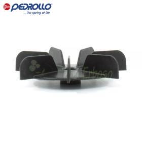 Black electric pump fan impeller for 12 mm shaft on workshop bench