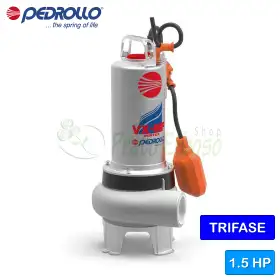 VX 15/50-MF - Pompë elektrike trefazore VORTEX 1.5 HP për ujërat e zeza Pedrollo - 1 VX 15/50-MF - Pompë elektrike trefazore VORTEX 1.5 HP për ujërat e zeza Pedrollo - 1