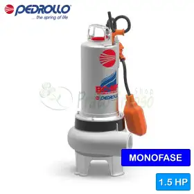 BCm 15/50-MF - Electrobomba BICOCANAL monofásica de 1,5 CV para aguas residuales Pedrollo - 1 BCm 15/50-MF - Electrobomba BICOCANAL monofásica de 1,5 CV para aguas residuales Pedrollo - 1