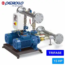 CB2 - 2CP 40/180B - Dreiphasen-Druckgruppe 2x7,5 PS Pedrollo - 1