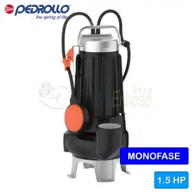 Électropompes monophasées à DEUX CANAUX MCM 15/45 - 1,5 HP pour eaux usées Pedrollo - 1
