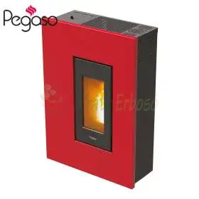 Madison 5 - Stufa a pellet da 5 Kw rosso Pegaso - 1