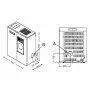 Estufa de pellets Camilla roja 4,6 kW