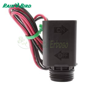 Solenoid Rain Bird K80920 de 9V cu fire pentru valve de irigații, pe banc de lucru