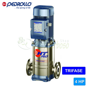HT 15/3R-PRO - Pompe électrique multicellulaire verticale triphasée de 4 CV Pedrollo - 1