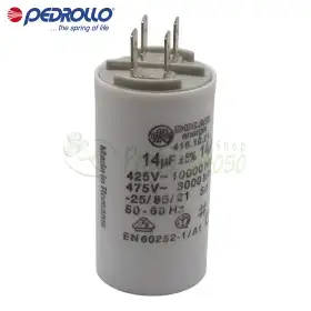 Condensateur 14 F - 14 micro farad 450 VL Pedrollo - 1