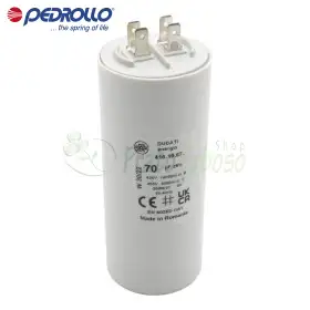 70 F - 70 micro farad 450 VL capacitor Pedrollo - 1