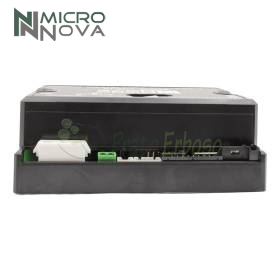 Placa base U047 para estufa de pellets con conectores y pantalla LCD en banco de taller