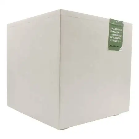 Millennium - Jarrón cubo perla 49cm