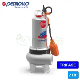 VX 20/35-MF - Pedrollo 2 HP three-phase VORTEX sewage pump - 1