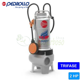 VX 20/35-MF - Pedrollo 2 HP three-phase VORTEX sewage pump - 1