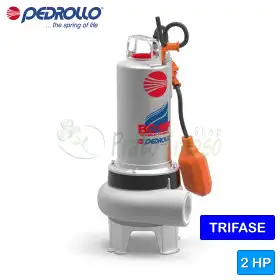 BC 20/50-MF - Pompë ujërash të zeza Pedrollo 2 HP trefazore, me dy kanale - 1
