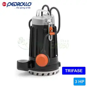 Pompe électrique triphasée en fonte DC 43 - 3 CV pour eaux claires Pedrollo - 1