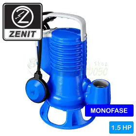 Pompe électrique triphasée VORTEX 150/2/G50V A1CM5NCQTCG - 1,5 CV pour eaux usées Zenit - 1