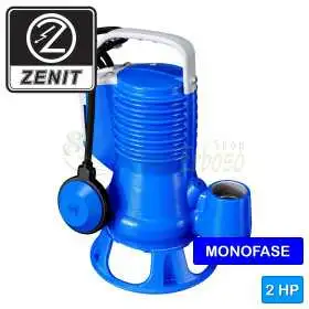 200/2/G50V A1CM5NCQTCG - Pompe électrique VORTEX monophasée de 2 CV pour eaux usées Zenit - 1