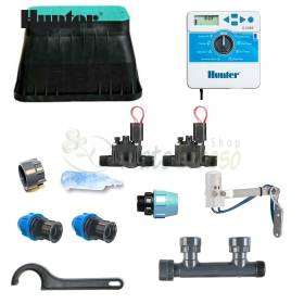 KI-H-2Z24I Hunter 2-Zone 24V Irrigation Kit components