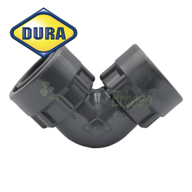 M306-010 - Gomito a 90 gradi bocchettonato FF da 1" - Dura