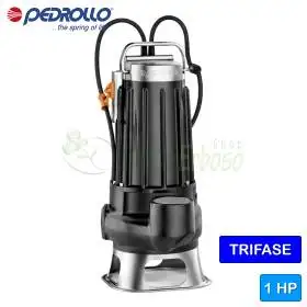 Pompe à eaux usées triphasée VORTEX VXC 10/35 - 1 CV Pedrollo - 1