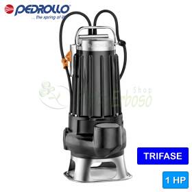 VXC 10/45 - Pompă de canalizare VORTEX trifazată de 1 CP Pedrollo - 1
