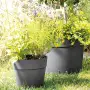 Save pot - 48 cm runde anthrazitfarbene Vase - Deroma