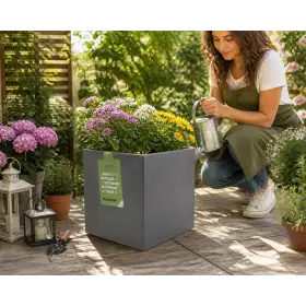 Pot de fleurs cube Millennium R - 25 cm anthracite