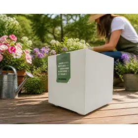 Cube Millennium R - Vase cube de 25 cm en perles
