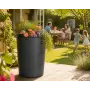 Pot haut Millennium R - Jardinière ronde de 53 cm couleur anthracite