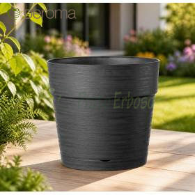 Économisez sur le pot - Vase rond anthracite de 20 cm OFFRE