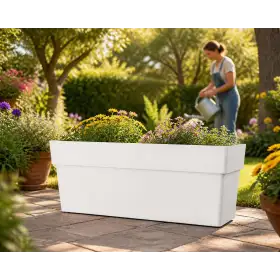 Jardinieră tip casetă albă de 99 cm - Like Trough