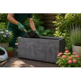 Jardinière citerne Millennium R - 99 cm anthracite