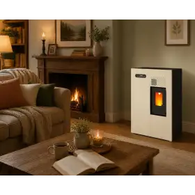 Camilla - 4.6 kW ivory pellet stove