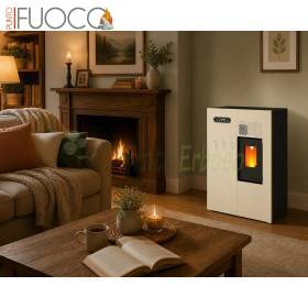 Stufa a pellet Camilla 4.6 kW color avorio