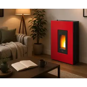 Madison 5 stufa a pellet rossa 5.2 kW