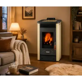 Estufa de pellets Dafne 65 beige 5,5 kW