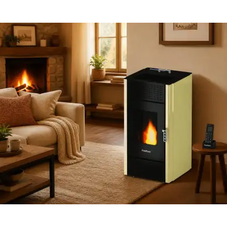 Estufa de pellets Miriam marfil 7 kW