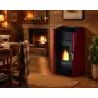 Miriam stufa a pellet 7 kW rossa con telecomando