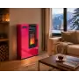 Susy - Estufa de pellets roja de 7,5 kW