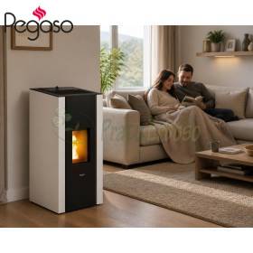 Stufa a pellet Elane 9.0 bianco 8.5 kW