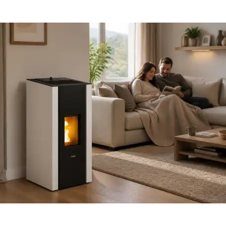Elane 9.0 stufa a pellet 8.5 kW bianca