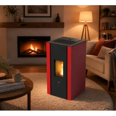 Sobë me pelet Elane 9.0 - e kuqe, 8.5 kW