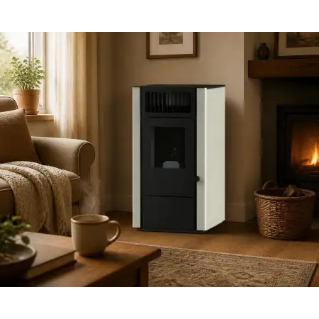 Stufa a pellet Dora 9.5 kW avorio - Punto Fuoco