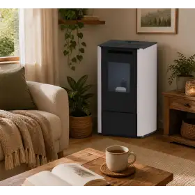 Vania stufa a pellet 9,5 kW bianca Vania stufa a pellet 9,5 kW bianca