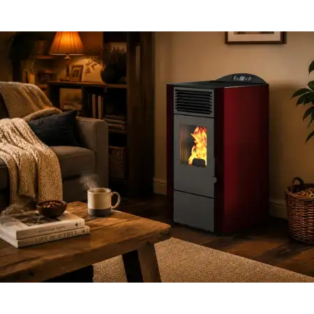 Stufa a pellet Lory 9.5 kW rossa