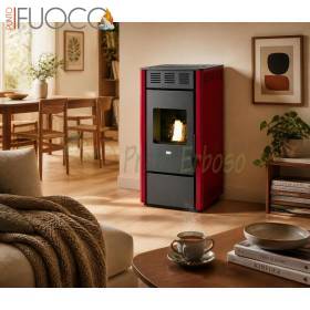 Martina 11.5 kW red pellet stove by Punto Fuoco Martina 11.5 kW red pellet stove by Punto Fuoco