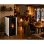 Sobë hidro pelet Mira 16 - e bardhë, 16 kW