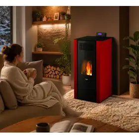Stufa me hidropelet Mira 16 - 16 Kw e kuqe